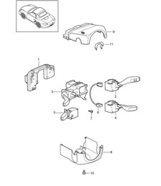 Steering column switch 987.2 Boxster / Boxster S 2009-12