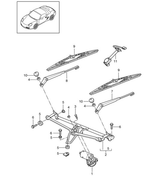 Diagram 904-000 Porsche Taycan 4S 运动轿车 