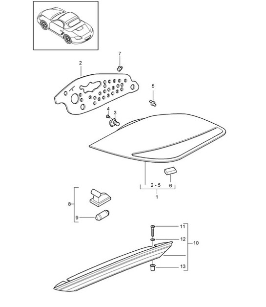 Diagram 905-005 Porsche Cayman 987C/981C（2005-2016 年） 电子设备