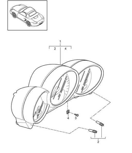 Diagram 906-002 Porsche Cayenne 9PA (955) 2003-2006 Electrical equipment