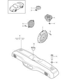 Loudspeaker 987.2 Boxster / Boxster S 2009-12