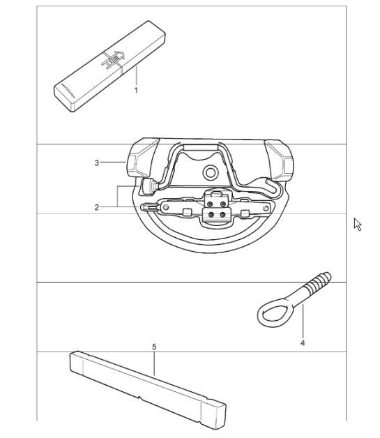 Diagram 001-00 Porsche Cayenne 3.6L 2007>> Accessori e altri 