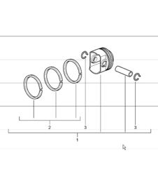 piston 987 Boxster / Boxster S 2005-08