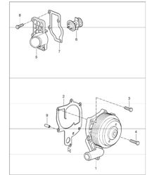 waterpomp, thermostaathuis 987 Boxster / Boxster S 2005-08