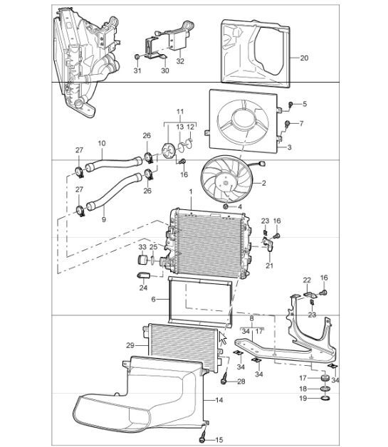Diagram 105-15 Porsche Boxster 986/987/981 (1997-2016) Engine