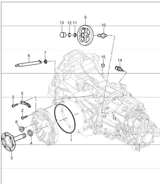 Diagram 302-05 Porsche Boxster 986/987/981 (1997-2016) Transmission