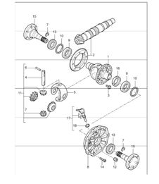 differential for 987 Boxster G87.01 5th-speed manual transmission (I481) 2005-08