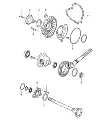 tiptronic (I248), differential, differential housing 987 Boxster / Boxster S 2005-08