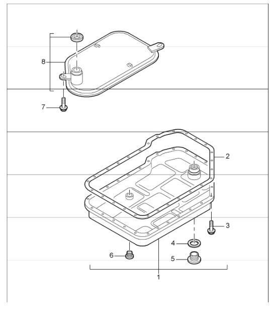 Diagram 340-01 Porsche Boxster 986 2.7L 2003-04 Transmission