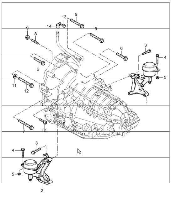 Diagram 370-00 Porsche Boxster 986/987/981 (1997-2016) Trasmissione