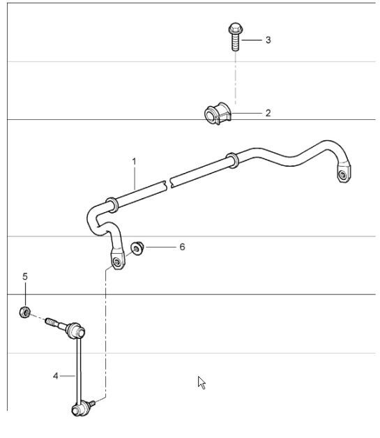 Diagram 402-05 Porsche 997 MK1 TURBO 2007-09 Front Axle, Steering 