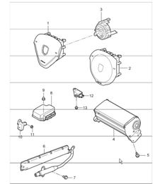 airbag 987 Boxster / Boxster S 2005-08