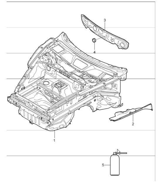 Diagram 801-05 Porsche 997 GT3 2007>> Carrozzeria