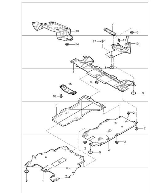 Diagram 801-70 Porsche Boxster 986/987/981 (1997-2016) Carrozzeria