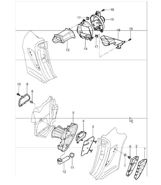 Diagram 801-80 Porsche Boxster 986/987/981 (1997-2016) Carrosserie