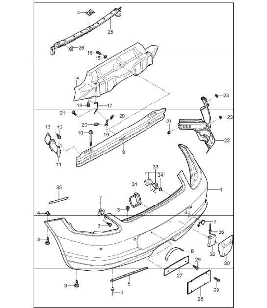 Diagram 802-05 Porsche Cayenne 3.2L V6 2003>> Body