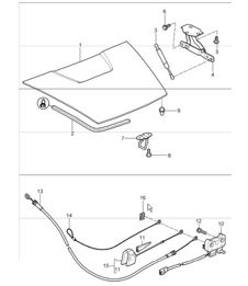 lid rear 987 Boxster / Boxster S 2005-08