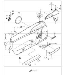 door trim panel accessories 987 Boxster / Boxster S 2005-08