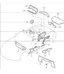 Karosserieschalldämmung - 1 - für 987 Boxster / Boxster S 2005-08