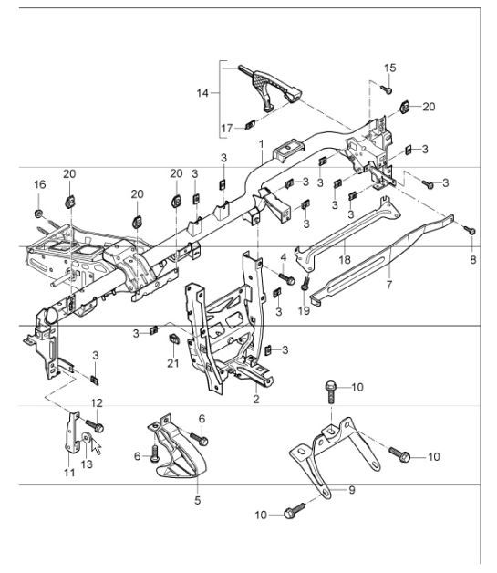 Diagram 809-04 Porsche 997 GT3 2007年>>  车身