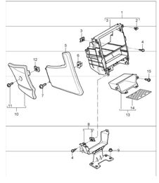 centre console front 987 Boxster / Boxster S 2005-08