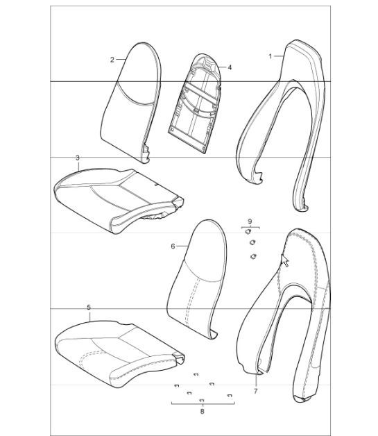 Diagram 817-02 Porsche 997（911）MK1 2005-2008  车身
