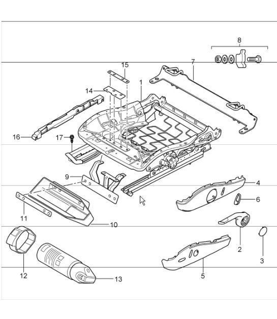 Diagram 817-08 Porsche Cayenne Turbo S 4.5L 2006>> Carrozzeria