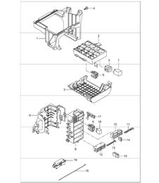 central electrical system dashboard 987 Boxster / Boxster S 2005-08