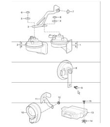 fanfare, horn, alarm system 987 Boxster / Boxster S