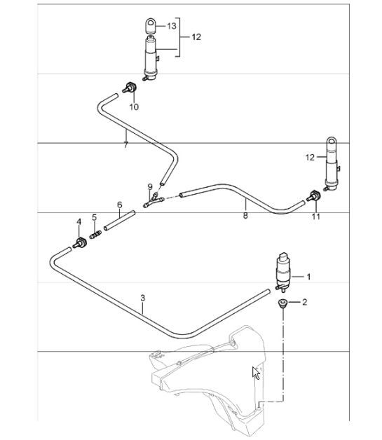 Diagram 904-20 Porsche Boxster 986/987/981 (1997-2016) Materiale elettrico