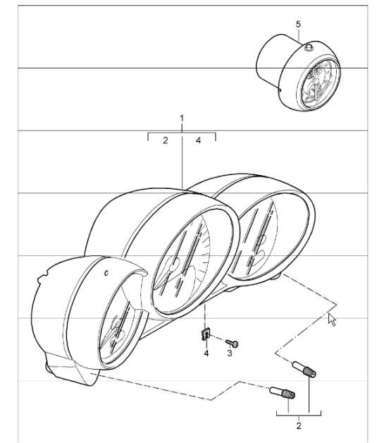 Diagram 906-01 Porsche 996 C4S 3.6L 09/01-2005 Electrical equipment