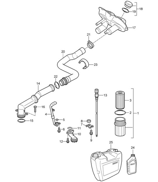 Diagram 104-005 Porsche 卡宴 Turbo / Turbo S 4.8L 2007>> 引擎