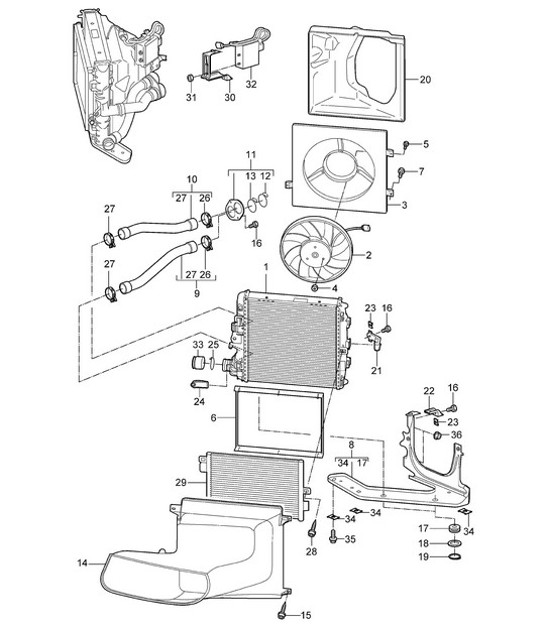 Diagram 105-015 Porsche 911 Turbo 3.3L 1978-89 Motor