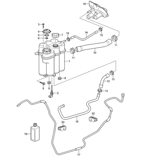 Diagram 105-020 Porsche 992 Carrera 4S Cabriolet 3.0L 