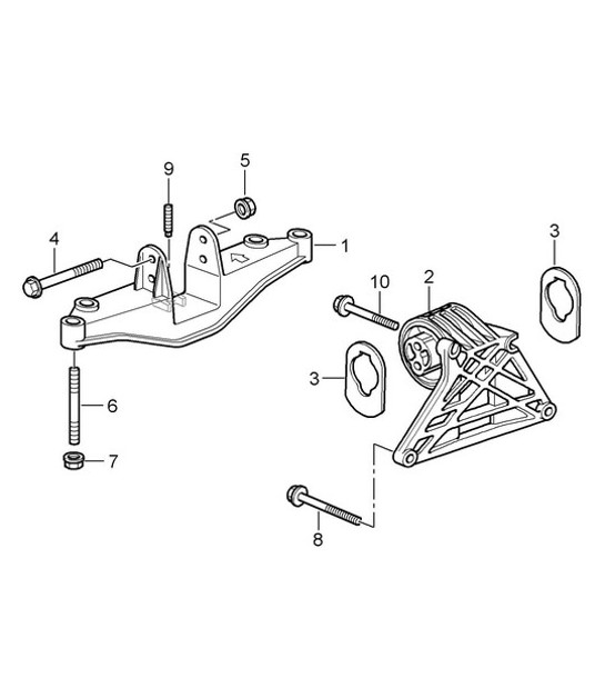 Diagram 109-000 Porsche 996 C4 3.6L 09/01-2005 引擎