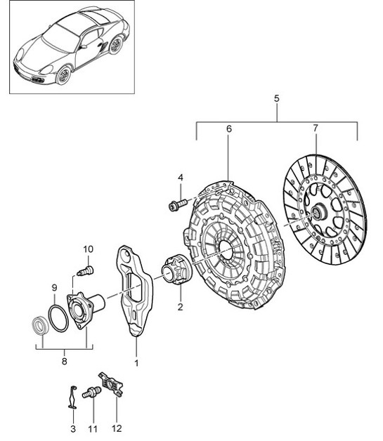 Diagram 301-000 Porsche Boxster 986/987/981 (1997-2016) Transmission