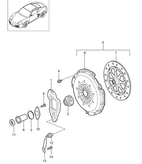 Diagram 301-001 Porsche Cayman 987C/981C (2005-2016) Transmission