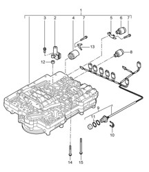 Tiptronic / Unité de commande / Électrovanne / Régulateur de pression - A8702,A8721+ PR:249 - 987C.1 Cayman 2006-08