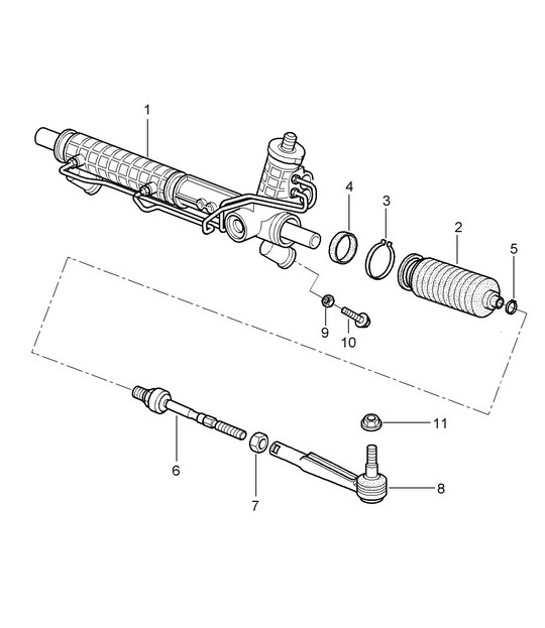 Diagram 403-000 Porsche 997 (911) MK2 2009-2012 Front Axle, Steering 