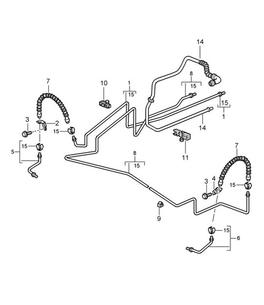 Diagram 604-015 Porsche Cayman 2.9L 987C MKII 2009-12 Roues, Freins