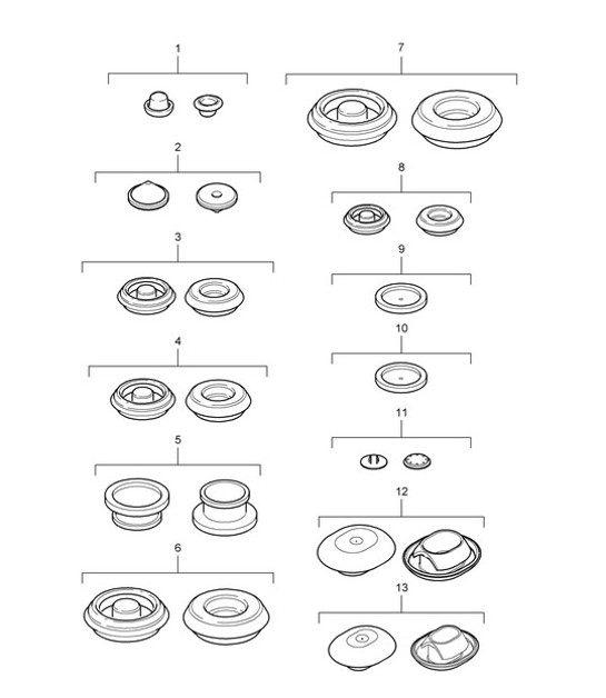 Diagram 801-002 Porsche 955 Cayenne S 4.5L V8 2003-06 Body