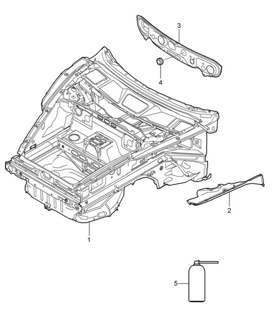 Diagram 801-005 Porsche 996 GT2 2001-05 Carrozzeria