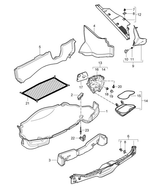 Diagram 807-001 Porsche 卡宴 S/GTS 4.8L 2007>>  车身