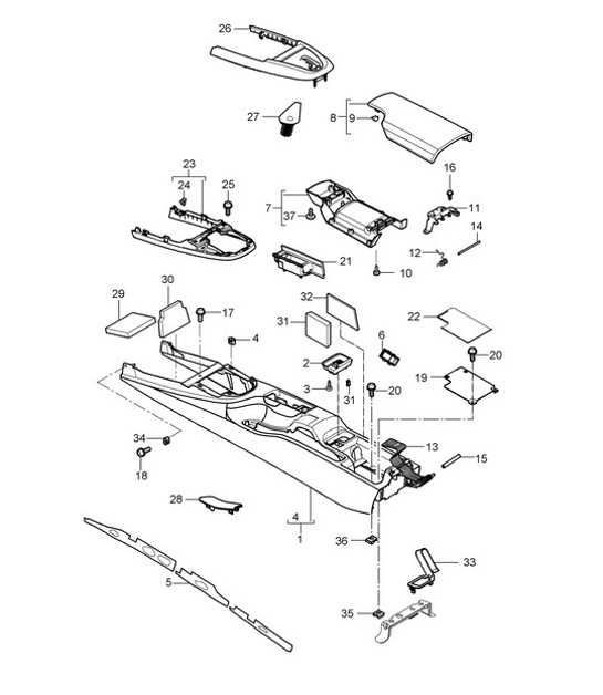 Diagram 809-020 Porsche 991 (911) MK1 2012-2016 Carrocería
