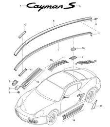 Inscriptions/Lettering / Decorative fittings / Stone guard film 987C.1 Cayman 2006-08