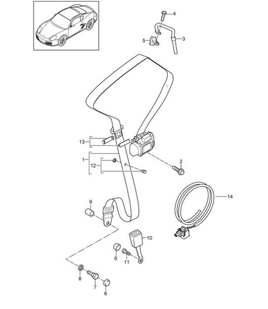 Diagram 812-000 Porsche 997 (911) MK2 2009-2012 Carrozzeria