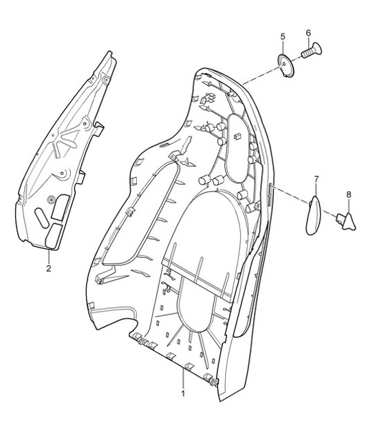 Diagram 817-019 Porsche 996 C4 3.4L 1997-08/01 Body