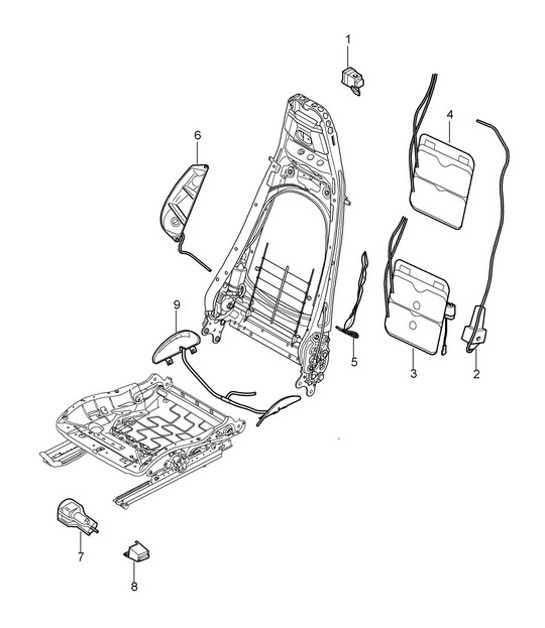 Diagram 817-022 Porsche 955 Cayenne 3.2L V6 2003-06 Body