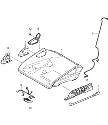 bucket seat / Collapsible / Seat frame / Accessories 987C.1 Cayman 2008>>