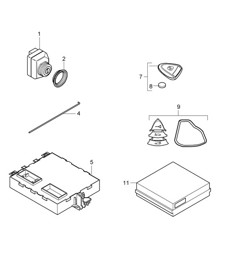 Control units / Immobiliser /  Central locking system / Ignition/starter switch / PORSCHE ACCESS SYSTEM 987C.1 Cayman 2006-08